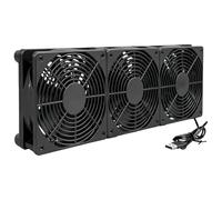 3 ventole USB da 120 mm: ventola di raffreddamento da 120 mm, ventola per computer, ventilatore USB da 120 mm, set di 3 velocità regolabili, ventola assiale, ventola di raffreddamento silenziosa per