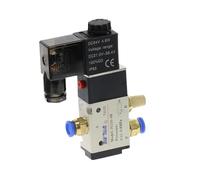 3 vie 2 posizioni aria controllo direzionale elettrovalvola 3V210-08 DC12V DC24V AC110V AC220V silenziatore (solo 3V210-08, DC 12V)