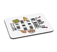 3 Vie A My Cuore PC Computer Mouse Pad - Divertente Cibo Scherzo