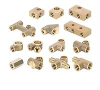 3 vie freno T pezzo tubo freno unioni M10X1 M12X1 M12X1 M12X1.25 4 modi blocco ottone tubo accessori montaggio (D12125)