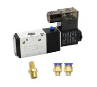 3 vie porta 2 posizioni 3V210-08 elettrovalvola pneumatica aria controllo elettrico valvola magnetica gas DC12V DC24V AC110V AC220V 1 pz(PC 4mm Fittings,AC220)