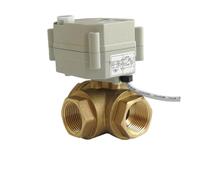 3 Way Brass 3/4" DN20 Electric Valve Power off Return Valve AC/DC9-24V motorized ball valve Metal Gears, IP67,CE certified(BSP_9V-24V_CR303)