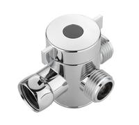 3-Way Connector T-Adapter Shower Head Shunt Diverter Valve Switch Adjustable Arm Mounted Diverter Valve Toilet Bidet Bathroom