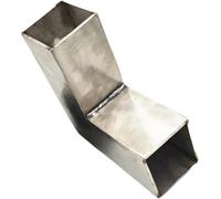 3 Way Square Tube Corner Coupler, 2 Inch 2 Way Pipe Connector, Tube Fitting Fence Guardrail Rail Clamp(Silver-1pc,L shape-2 way)