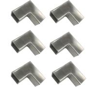 3 Way Square Tube Corner Coupler, 2 Inch 2 Way Pipe Connector, Tube Fitting Fence Guardrail Rail Clamp(Silver-6pcs,L shape-2 way)