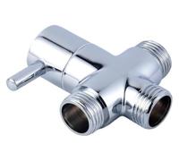 3-Way T-Adapter Diverter,Polished Chrome,Faucet Shower Arm Switch | For shower head, for bathroom accessory, metal material