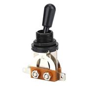 3 Way Toggle Switch 3 Way Switch, 3 Way Toggle Switch for Black Tip Replacement Part for LP Style Electric Guitar 2.0 X 0.8in Acoustic & Classical Guitar Parts (Nero)