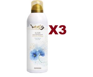 3 WEXOR ELISIR DEODORANTE SPRAY SALVA TESSUTI FIORI BLU PROFUMA E PROTEGGE 300ML