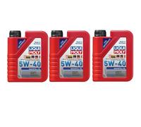 3 x 1 litro di olio di ricarica Liqui Moly 1305 5W-40