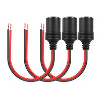3 x 18 AWG femmina presa accendisigari per auto con cavo nudo open end