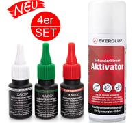 3 X 20g Colla Istantanea Industriale Modellismo Super Con Attivatore Spray Set