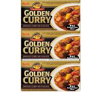 3 X 220 g S&B Golden Curry Black | Mix di curry giapponese, vegetariano, affilato, con protezione per spedizione Heartforcards®