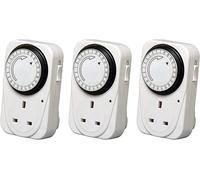 3 x 24 Ore Alimentazione Connettore Interruttore Timer Adattatore Presa Perno UK