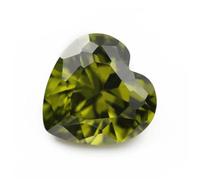 3 x 3-12 x 12 mm 5A a forma di cuore zirconia cubica pietre sintetiche sfuse per la creazione di gioielli verde oliva GN8 9 x 9 mm 20 pezzi