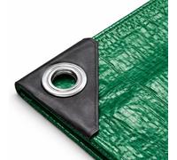 3 x 3 m Telo & Telone protettivo verde - Telone da giardino & Telone multiuso impermeabile - 200 g/m² verde, Telone con occhielli per sotto tenda - Telone in tessuto - Telone per tenda e campeggio