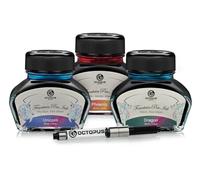 3 x 30 ml inchiostro penna stilografica Sheen con convertitore, set LEGEND