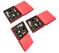 3 X 4-teiliges Vino Sommelier Set Con Cavatappi Versatore Bottiglia Chiusura