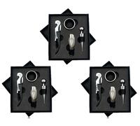 3 X 4-teiliges Vino Sommelier Set Incluso Cavatappi Versatore Bottiglia Chiusura