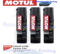 3 X 400 ML Grasso Spray adesivo Motul C4 Chain Lube Factory Line Per Catena Moto