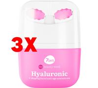 3 X 7DAYS Crema Viso Hyaluronic Antirughe con Massaggiatore V-Shaping