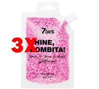 3 X 7DAYS Gel Glitter Corpo e Capelli 90 Millilitri - Playful Pink