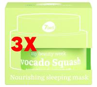 3 X 7DAYS Maschera Viso Notte con Avocado Squash 50 Millilitri