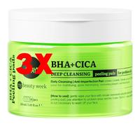 3 X 7DAYS Peeling Pad Viso 50 Pezzi per Pulizia Profonda BHA e Cica