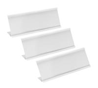 3 x 9.4" Alluminio Nome Piastra Supporto,3pz L Tipo per Scrivania Argento Tono