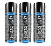 3 x AAB Bombolette Spray d’Aria Compressa 400ml per Pulire PC, Tastiera, Stampanti, Televisioni, Fotocamere e Altri, Kit Pulizia Computer, Tubo Aria Compressa PC, Rimozione di Polvere