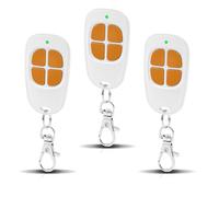 3 x AAM0049 Telecomando Cancello e Garage - Compatibile SCS Sentinel - 433,92 MHz - 4 Canali - Codice Segreto Rotante & Portata Lunga - Arancione