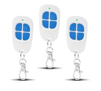 3 x AAM0049 Telecomando Cancello e Garage - Compatibile SCS Sentinel - 433,92 MHz - 4 Canali - Codice segreto girevole e raggio lungo - Blu