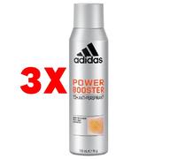 3 X Adidas Deodorante Spray 150 Ml. Power Booster Man 72 H