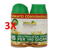 3 X Airwick Freshmatic Spray Automatico Ricarica Bipacco 2x250 Ml Vaniglia & Th