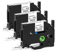 3 x Aken TZ-221 Nastro Compatibile con Brother P touch TZe 9mm