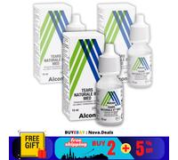 3 x Alcon Tears Naturale II 15 ml lubrificante collirio lenitivo e idratante