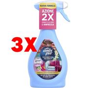 3 X AMBIPUR Profumatore per Tessuti Trigger 385 ml Fioritura di Portofino