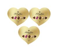 3 x Anthon Berg Heart Gold Chocolate Box 155 g cioccolatini danesi regalo pre...