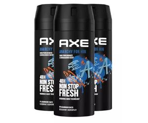 '3 X Axe Men Deodorante/Body Spray "Anarchy For Him - 150 ML
