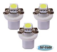 3 x B8.5d Tacho Illuminazione LED 5050 SMD BAX10D High Power Bianco Set di conversione per interni illuminazione strumentale abitacolo