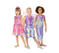 3 X Barbie Costumi + Vestirsi Tronco Bambine Barbie Costume Completo Kit