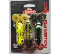 3 X BERKLEY POWER POP FROG TOPWATER LURE RANA 6 CM 10 GR KIT 3 PEZZI