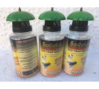 3 X BIO TRAP MOSCHE SANDOKAN 7646 - Trappola Per Mosche e mosconi Con Attrattivo