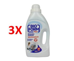 3 X Bioform Plus Igienizzante Detersivo Bucato Lavatrice Liquido Con Olio Essen