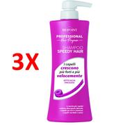 3 X Biopoint Professional Speedy Hair Shampoo 400 Ml