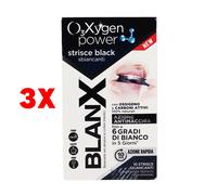 BLANX O3X OXYGEN POWER BLACK STRISCE NERE SBIANCANTI ANTIMACCHIA DENTI + BIANCHI