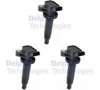 3 x Bobina d'accensione DELPHI per CITRON, PEUGEOT, TOYOTA 107, 108, AURIS