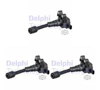 3 x Bobina d'accensione DELPHI per FORD B-MAX, C-MAX II, ECOSPORT, FIESTA VI