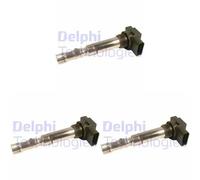 3 x Bobina d'accensione DELPHI per SEAT, SKODA, VW FABIA 1, FABIA 1 Kombi