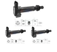 3 x Bobina d'accensione FACET per CITRON, DS, OPEL, PEUGEOT 3008, 308 II