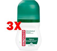 3 X Borotalco Deodorante Roll-On 50 Millilitri con Profumo Originale